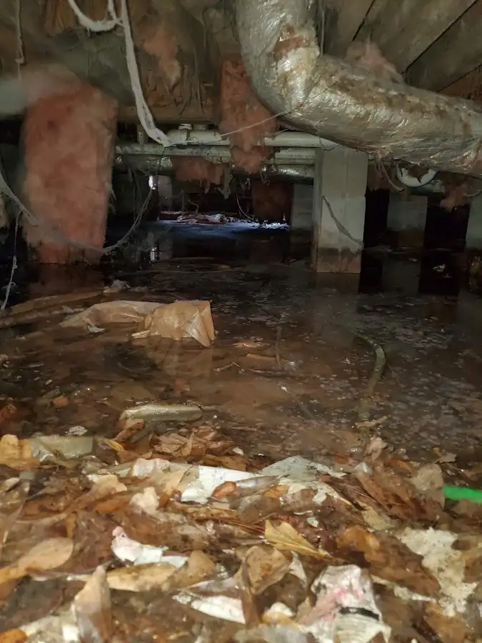 Crawl space flood assessment for Commercial Water Damage Restoration in Kill Devil Hills