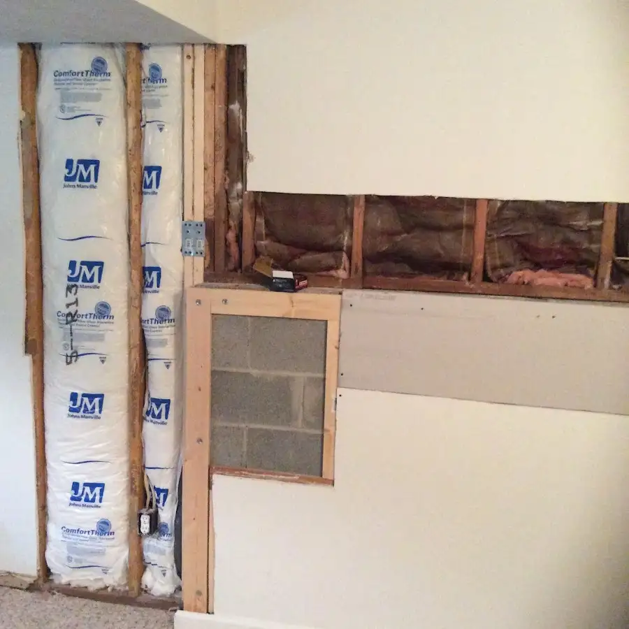 Wall insulation replacement during Contents Cleaning & Restoration in Kill Devil Hills